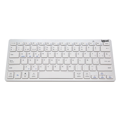 iggual Teclado Bluetooth Slim TKL BK plata